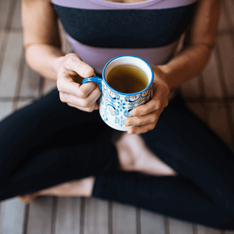 Woman holding a cup of tea