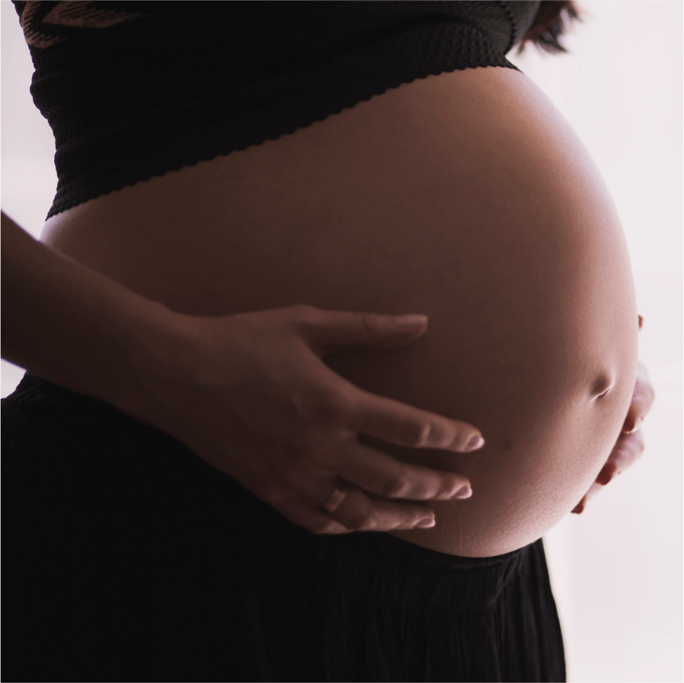 image of a pregnant woman's belly